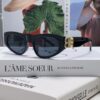 Balenciaga Black Sunglasses Double B Streetwear Style Women's Summer Sun Glasses Ins 2024 New Arrival Hip-Hop Retro Fashion High-End UV Protection Eyewear