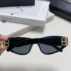 Balenciaga Black Sunglasses Double B Streetwear Style Women's Summer Sun Glasses Ins 2024 New Arrival Hip-Hop Retro Fashion High-End UV Protection Eyewear