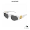 Balenciaga Black Sunglasses Double B Streetwear Style Women's Summer Sun Glasses Ins 2024 New Hip-Hop Retro Fashion High-End UV Protection Sunglasses