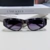 Balenciaga Black Sunglasses Double B Streetwear Women's Summer Sunglasses Ins 2024 New Hip-Hop Retro Fashion High-End UV Protection Eyewear