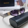 Balenciaga Black Sunglasses Double B Streetwear Women's Summer Sunglasses Ins 2024 New Hip-Hop Retro Fashion High-End UV Protection Eyewear