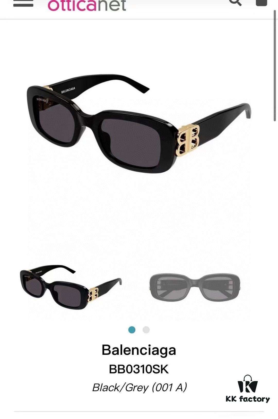 Balenciaga 2024 New Arrival Women's Fashion Classic BB Narrow-Frame Sunglasses BB0310SK