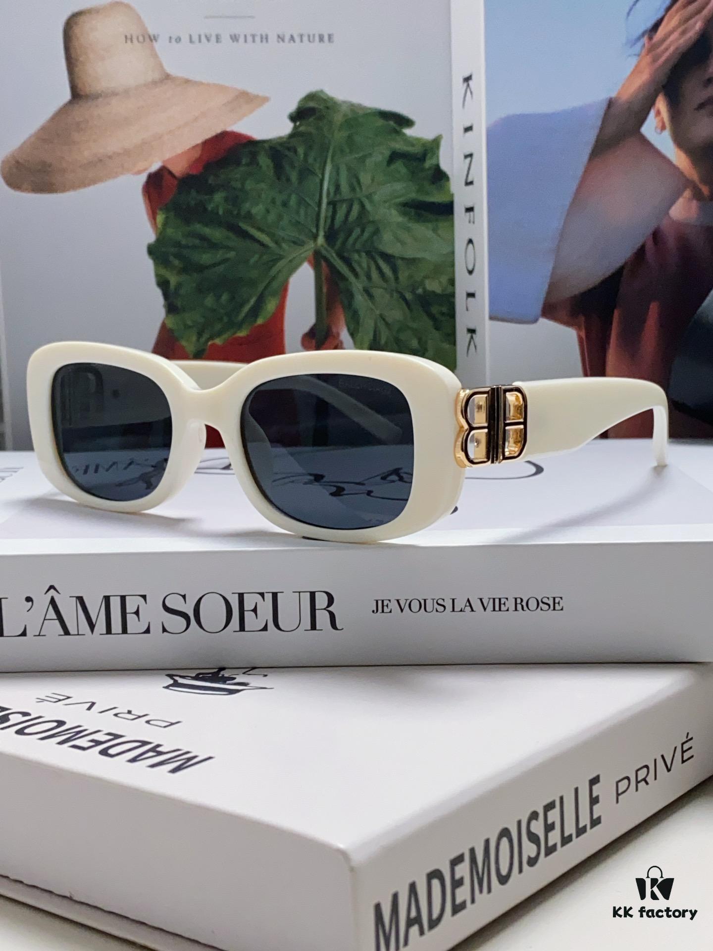 Balenciaga 2024 New Arrival Women's Fashion Classic BB Narrow-Frame Sunglasses BB0310SK Eyewear