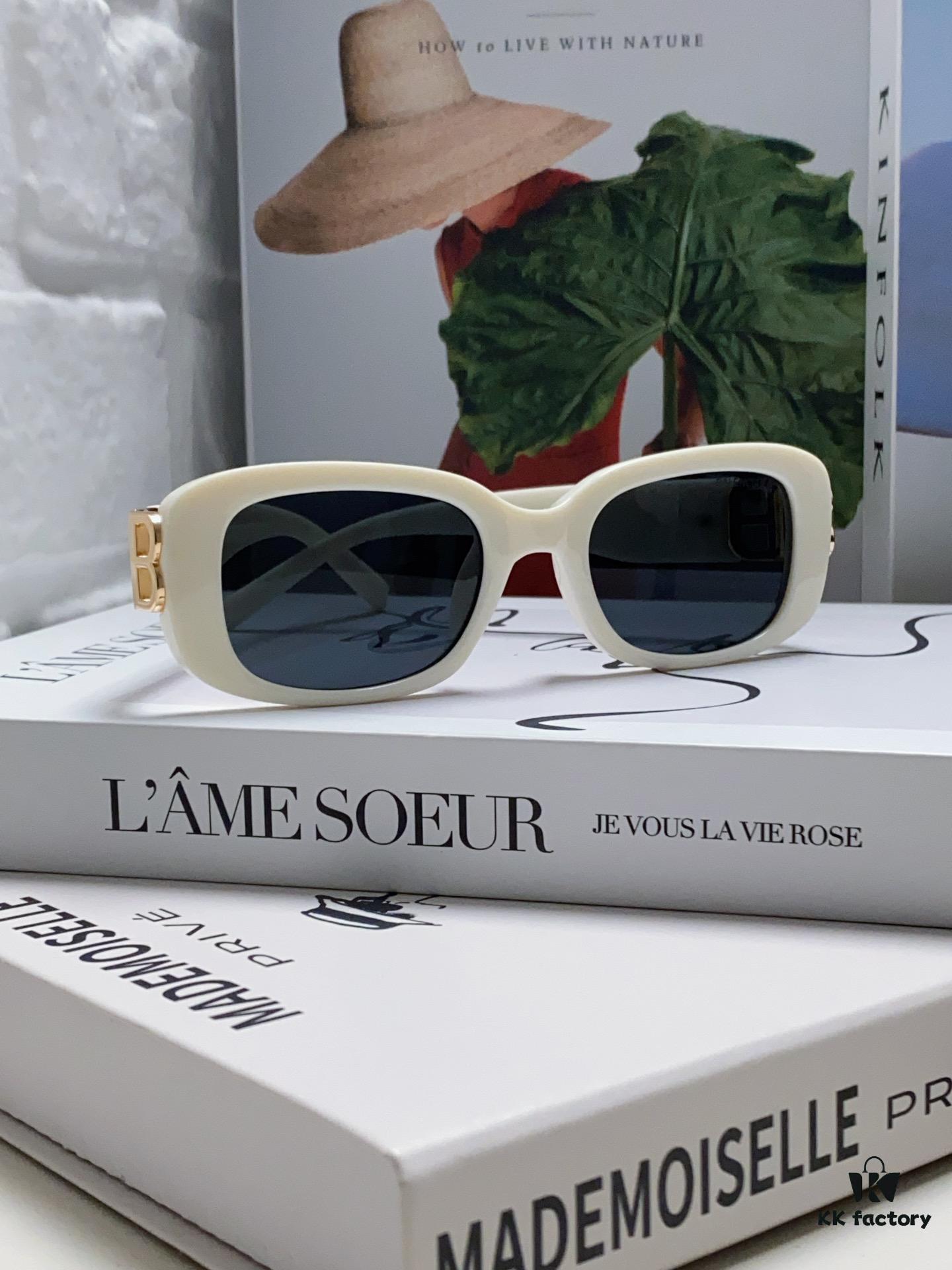 Balenciaga 2024 New Arrival Women's Fashion Classic BB Narrow-Frame Sunglasses BB0310SK Eyewear