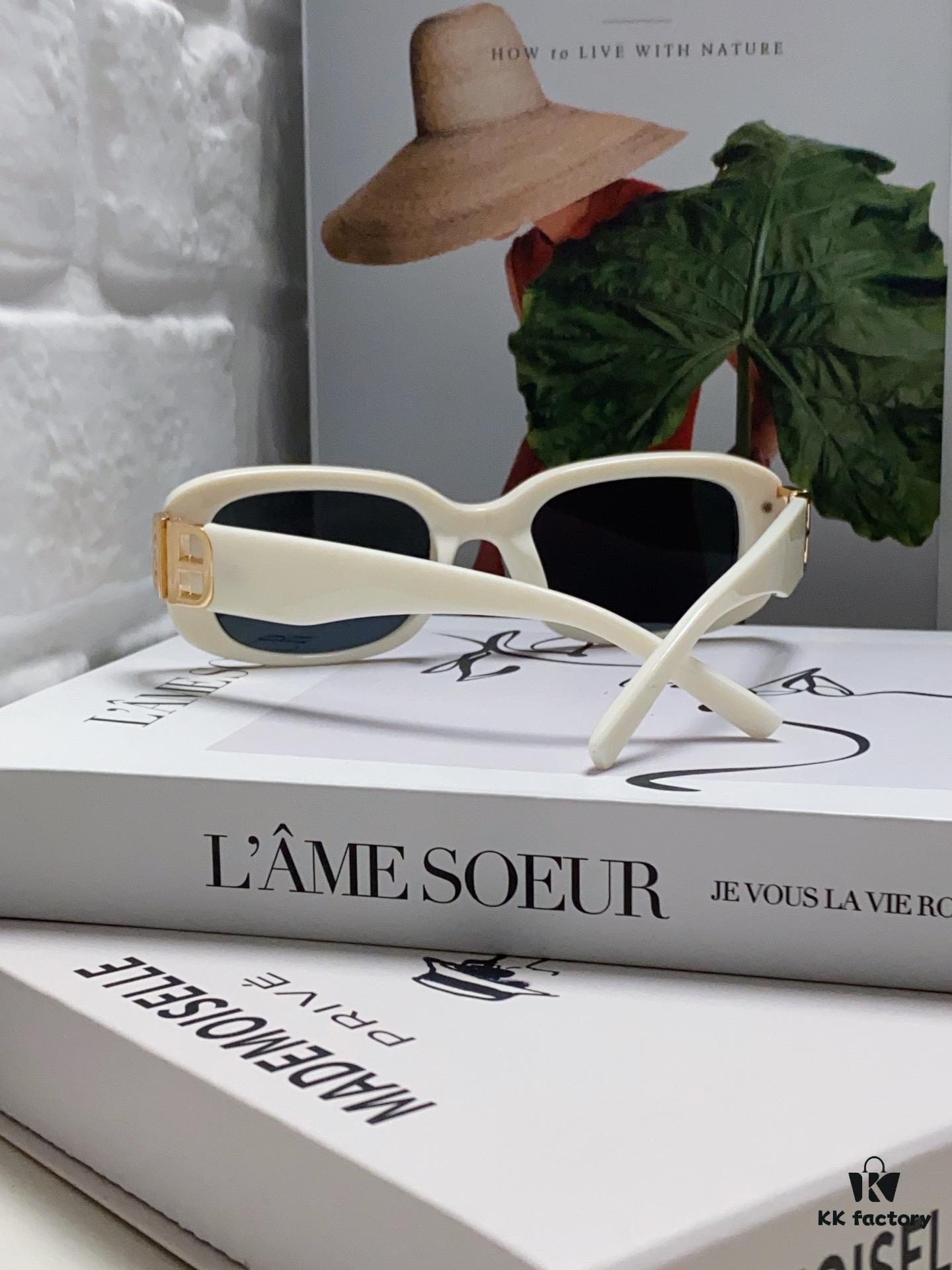 Balenciaga 2024 New Arrival Women's Fashion Classic BB Narrow-Frame Sunglasses BB0310SK Eyewear