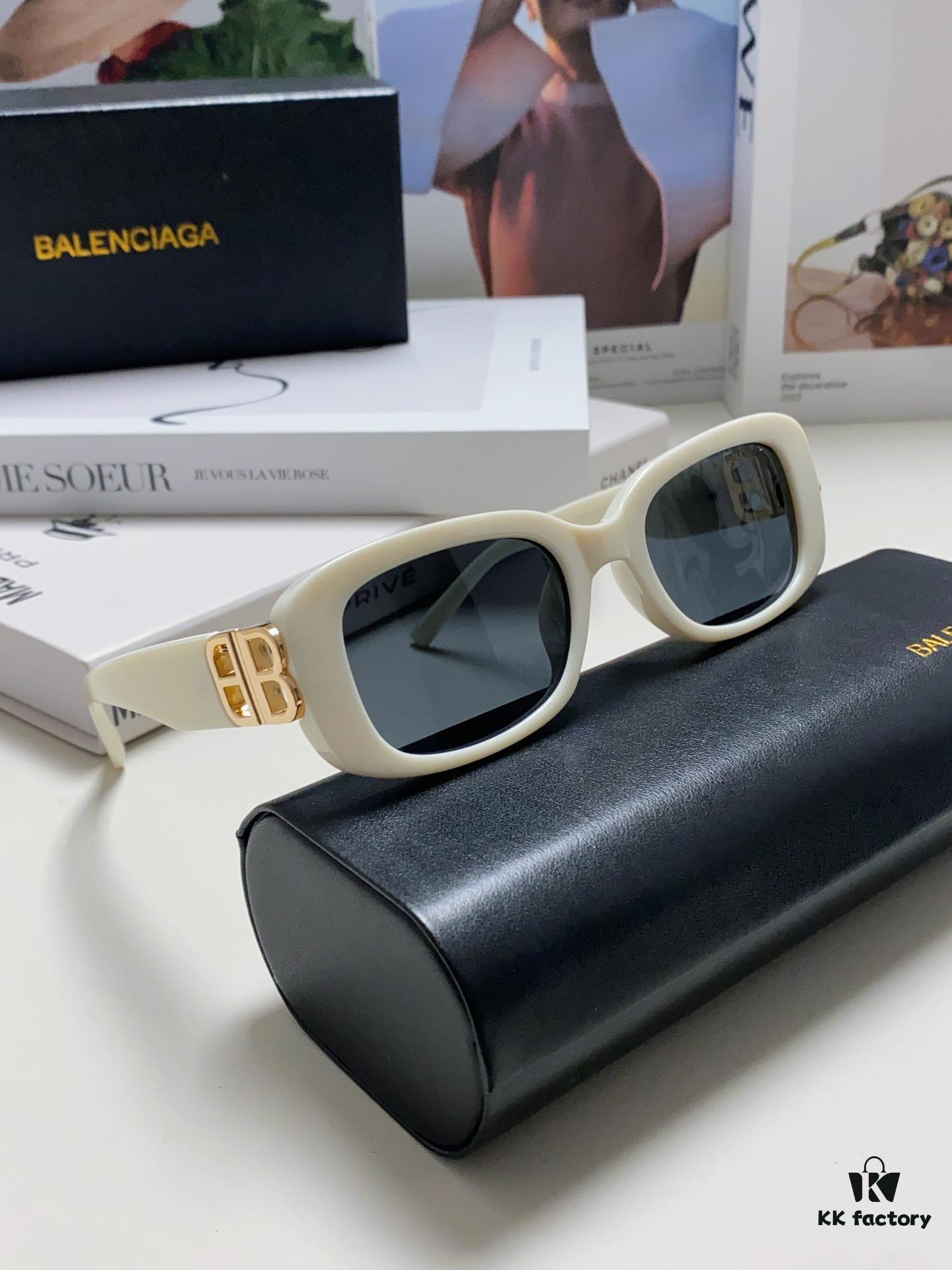 Balenciaga 2024 New Arrival Women's Fashion Classic BB Narrow-Frame Sunglasses BB0310SK Eyewear