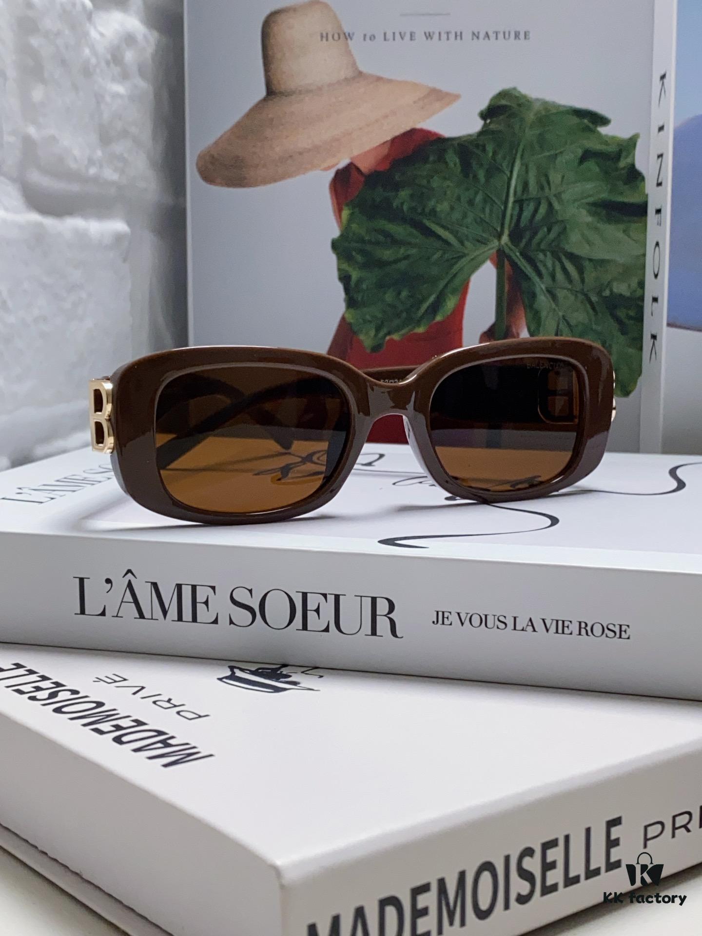 Balenciaga 2024 New Arrival Women's Fashion Classic BB Narrow-Frame Sunglasses BB0310SK Eyewear