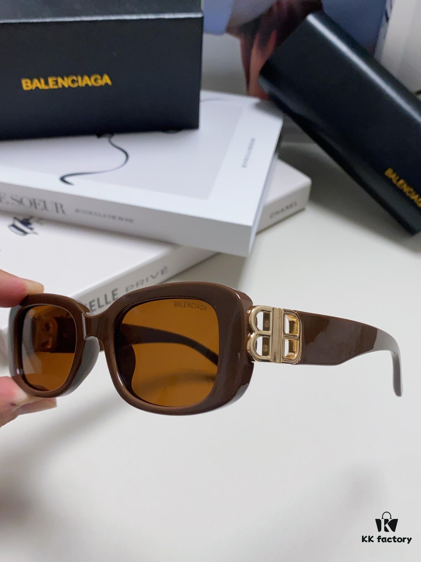 Balenciaga 2024 New Arrival Women's Fashion Classic BB Narrow-Frame Sunglasses BB0310SK Eyewear