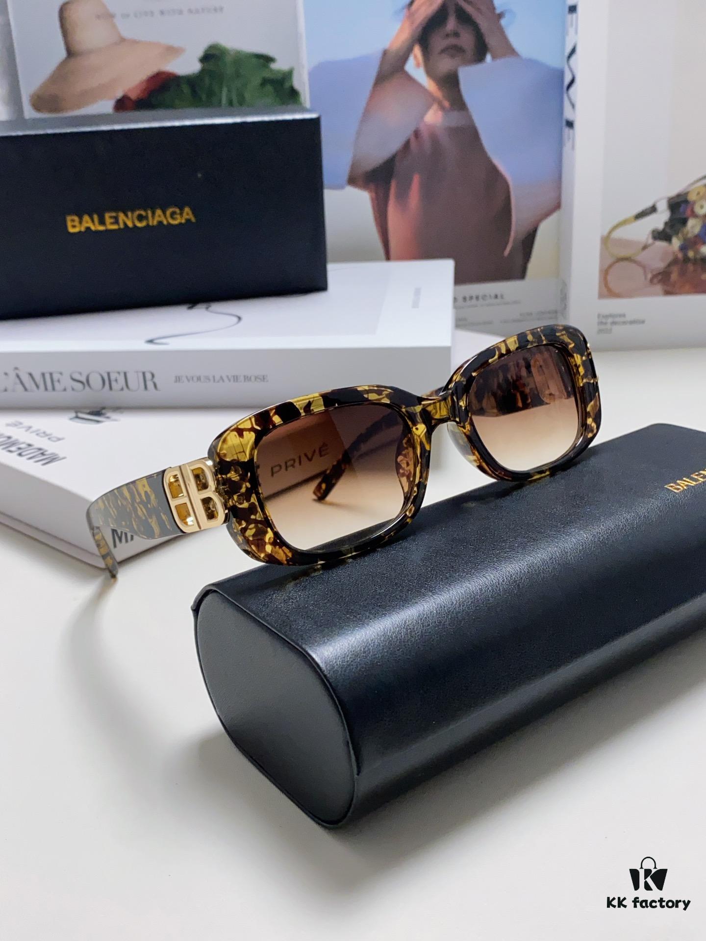 Balenciaga 2024 New Arrival Women's Fashion Classic BB Narrow Frame Sunglasses BB0310SK Eyewear