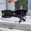 Balenciaga Black Square Frame BB Logo Sunglasses for Women, Stylish and Slimming UV-Protective Sun Glasses, Trendy Must-Have Fashion Accessory