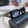 Balenciaga Black Square Frame BB Logo Sunglasses for Women, Stylish and Slimming UV-Protective Sun Glasses, Trendy Must-Have Fashion Accessory