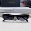 Balenciaga Retro Small Oval Sunglasses for Men, Minimalist Fashionable Unisex Eyewear, Trendy Narrow Frame Sun Glasses That Flatter the Face