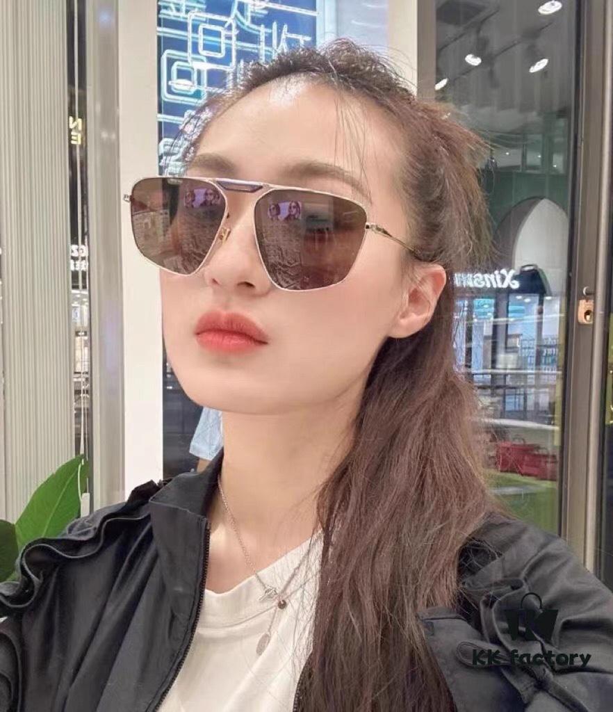 Balenciaga New Trendy Retro Metal Black Frame Stylish Fashion Sunglasses