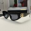 Balenciaga Black Sunglasses Double B Streetwear Women's Summer Sun Glasses Ins 2024 New Hip-Hop Retro Fashion High-End UV Protection Sunglasses