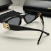 Balenciaga Black Sunglasses Double B Streetwear Women's Summer Sun Glasses Ins 2024 New Hip-Hop Retro Fashion High-End UV Protection Sunglasses