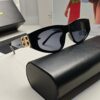 Balenciaga Black Sunglasses Double B Streetwear Women's Summer Sun Glasses Ins 2024 New Hip-Hop Retro Fashion High-End UV Protection Sunglasses