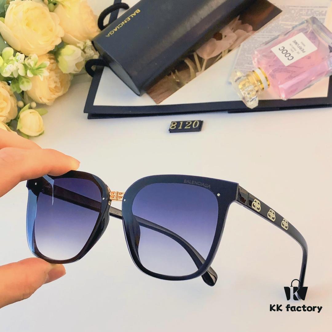 BalenCiaga Women's Sunglasses, Frameless Round UV-Protective Sunglasses, Slimming Fashionable Ins Trendy Streetwear Eyewear for Stylish Look