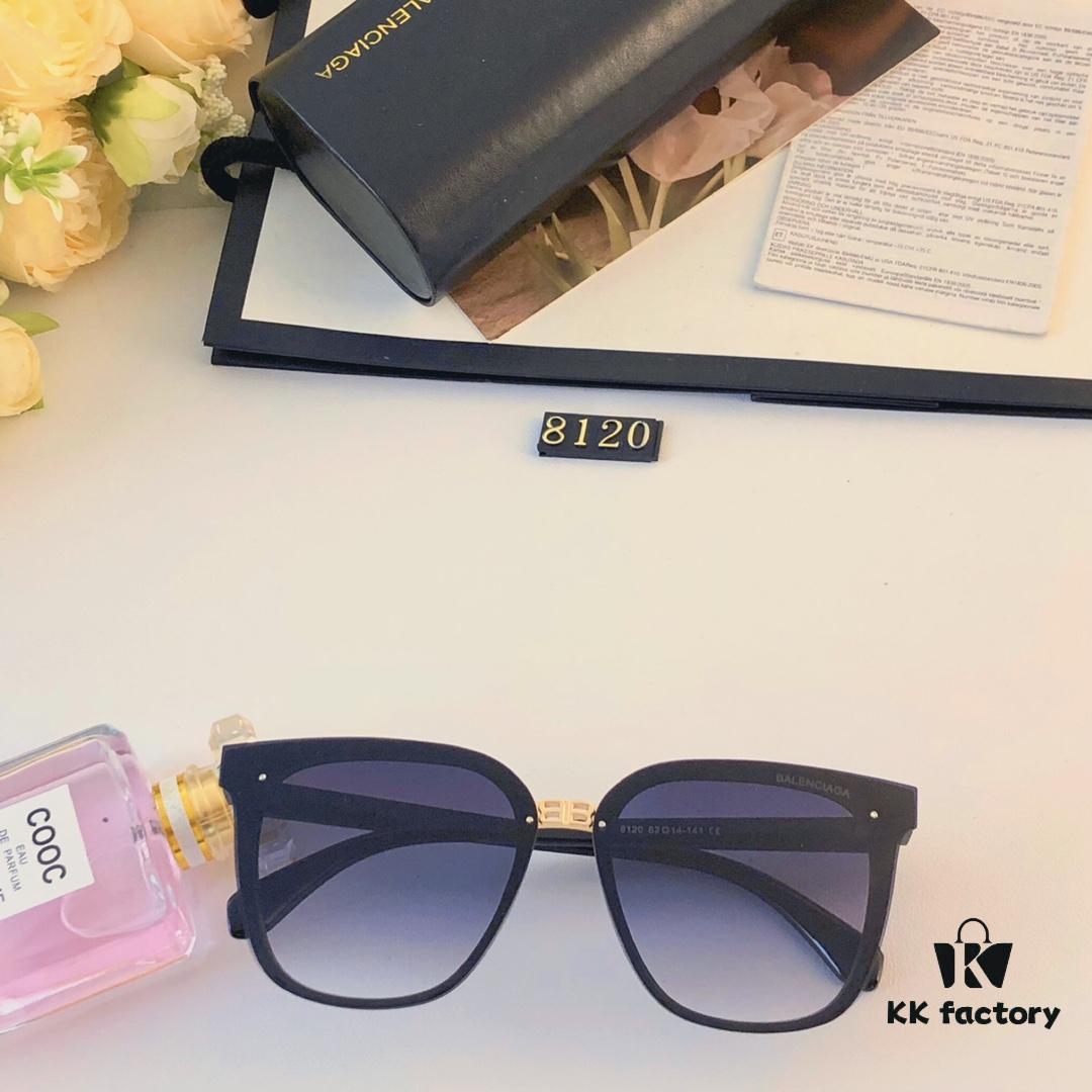 BalenCiaga Women's Sunglasses, Frameless Round UV-Protective Sunglasses, Slimming Fashionable Ins Trendy Streetwear Eyewear for Stylish Look