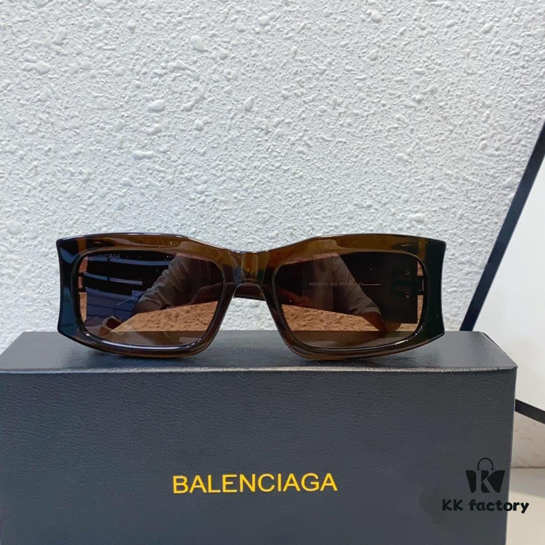 High-end! Official Website New Arrival Synchronization BALENCIAGA Balenciaga Signature Double BB Matte Logo Temples Oversized Frame Minimalist Stylish and Face-Contouring