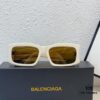 High-end! Official Website New Arrival Synchronization BALENCIAGA Balenciaga Signature Double BB Matte Logo Temples Oversized Frame Minimalist Stylish and Face-Contouring