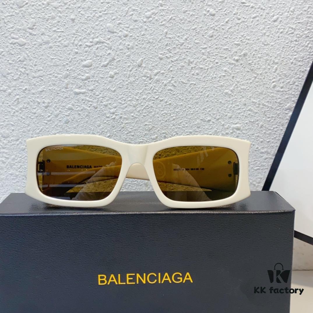 High-end! Official Website New Arrival Synchronization BALENCIAGA Balenciaga Signature Double BB Matte Logo Temples Oversized Frame Minimalist Stylish and Face-Contouring
