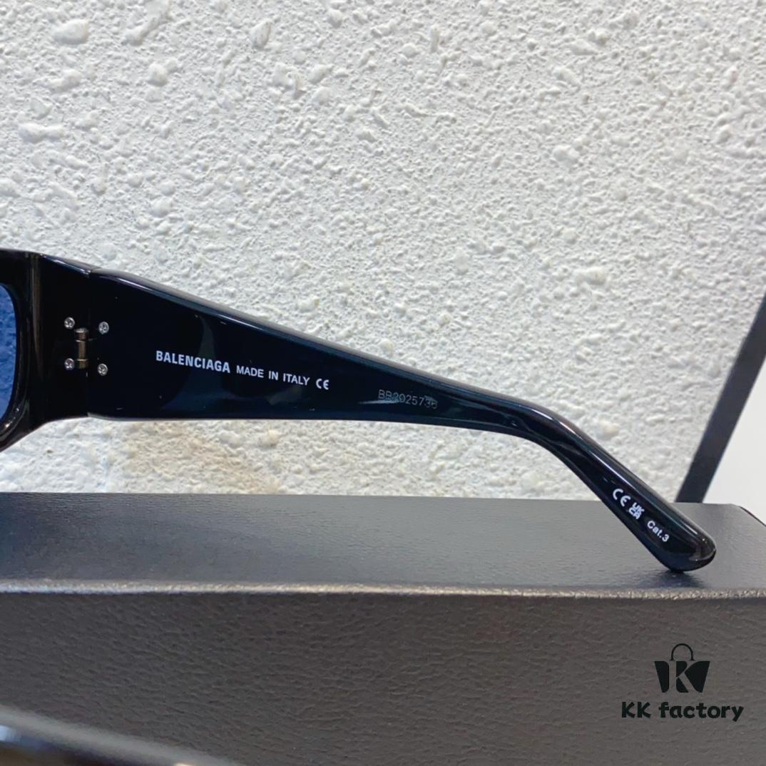 High-end! Official Website New Arrival Synchronization BALENCIAGA Balenciaga Signature Double BB Matte Logo Temples Oversized Frame Minimalist Stylish and Face-Contouring