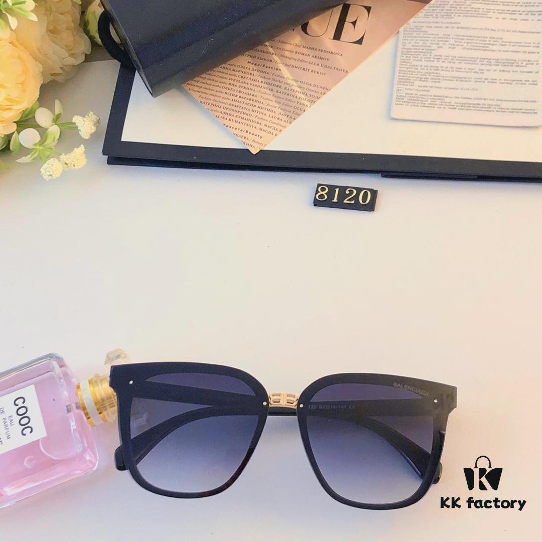 BalenCiaga Women's Sunglasses with UV Protection, Frameless Round Design for Slimming Look, Stylish Instagram-Trendy Sunglasses for Street Photography