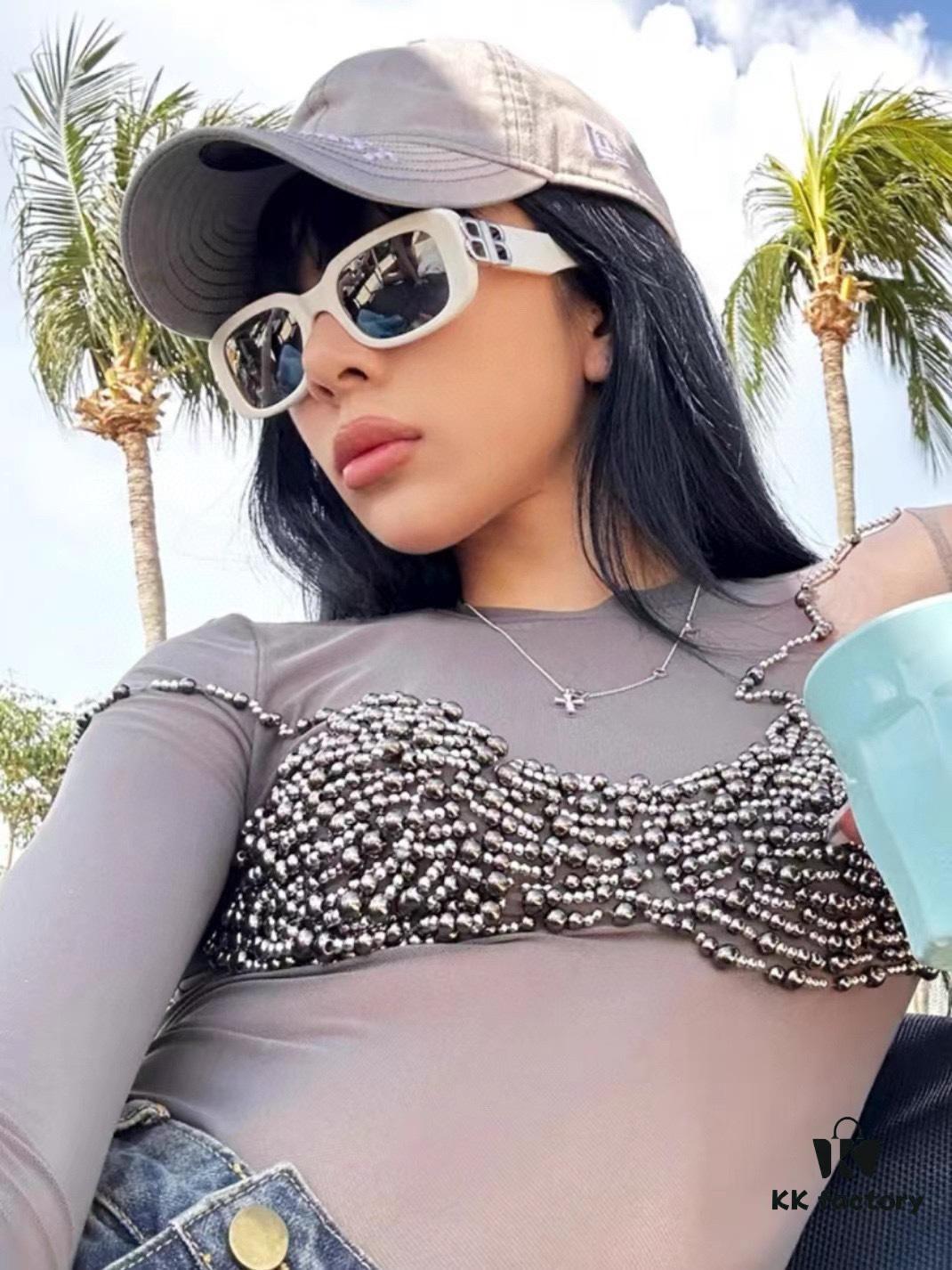 BALENCIAGA BB0310SK White Sunglasses