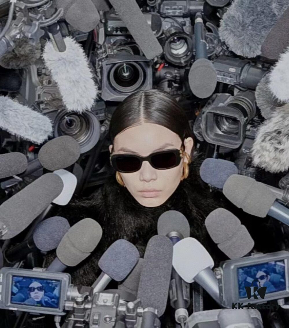 BALENCIAGA BB0310SK Black and Gold Sunglasses