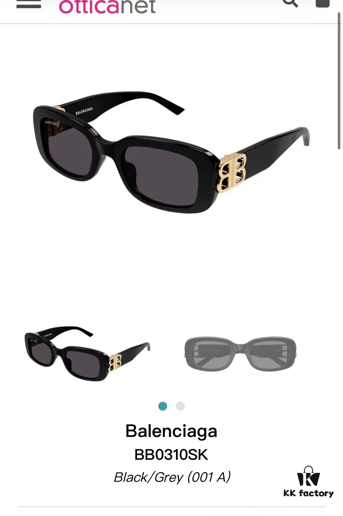 BALENCIAGA BB0310SK Black and Gold Sunglasses
