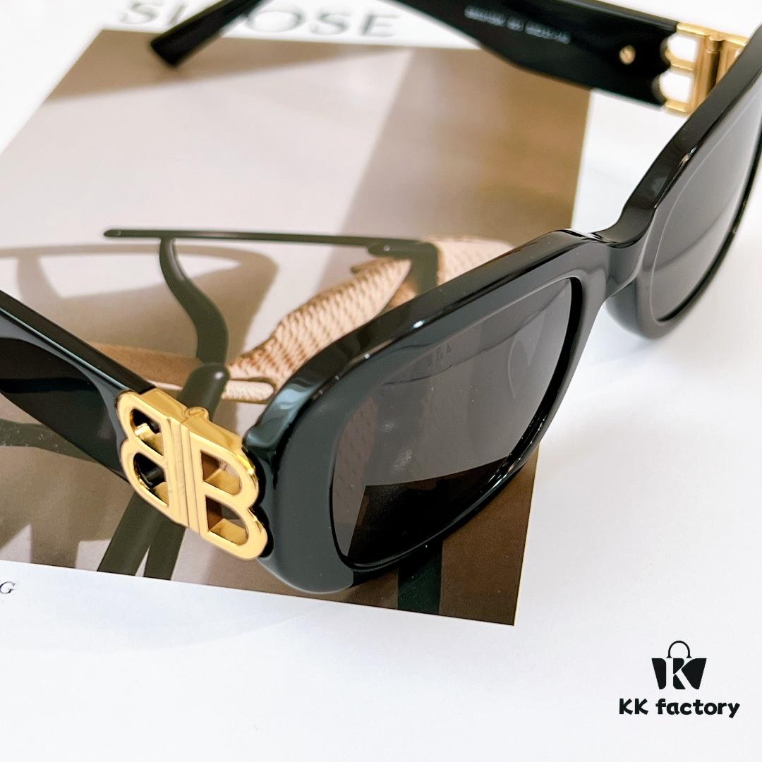 BALENCIAGA BB0310SK Black and Gold Sunglasses
