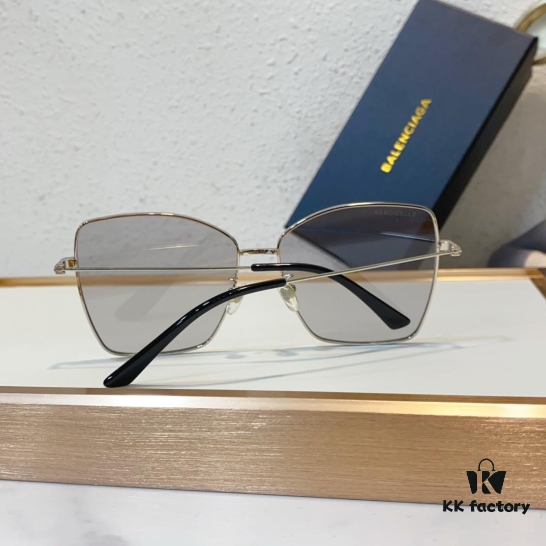 BALENCIAGA Paris Fashion Sunglasses with Embossed Logo Temple Design Model: BB0196SA Size: 60-16-145