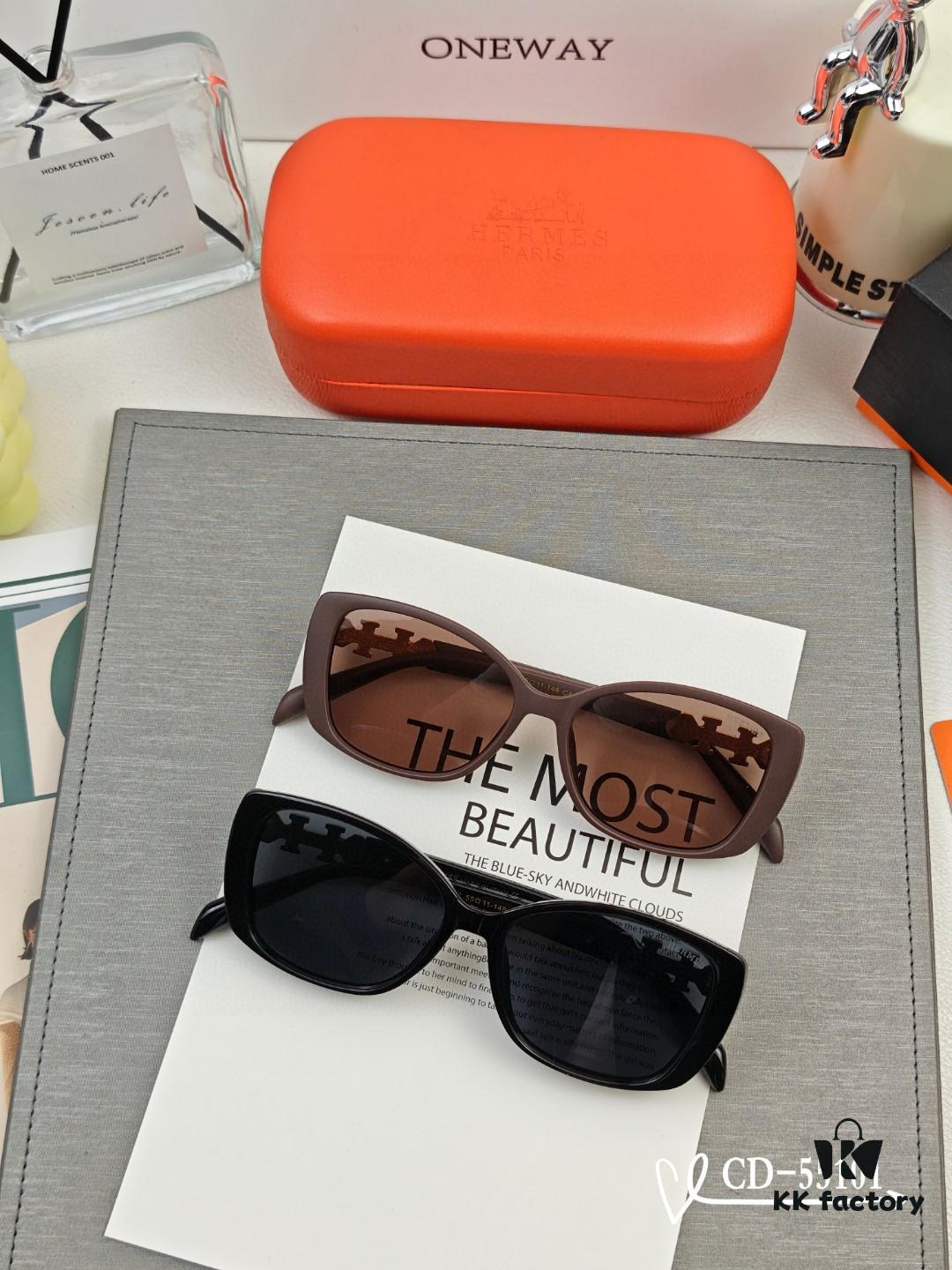 Hermès | New Model 55101 TR90 Lightweight Sunglasses with Polarized Lenses, Size 59-13-147