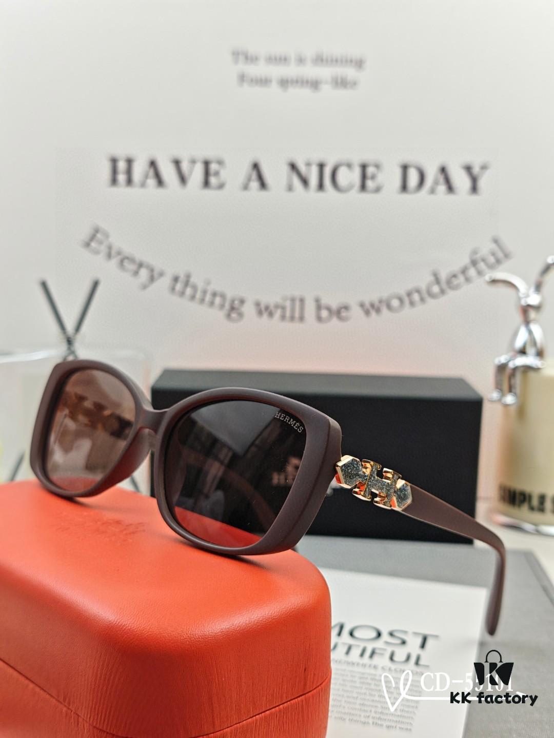 Hermès | New Model 55101 TR90 Lightweight Sunglasses with Polarized Lenses, Size 59-13-147