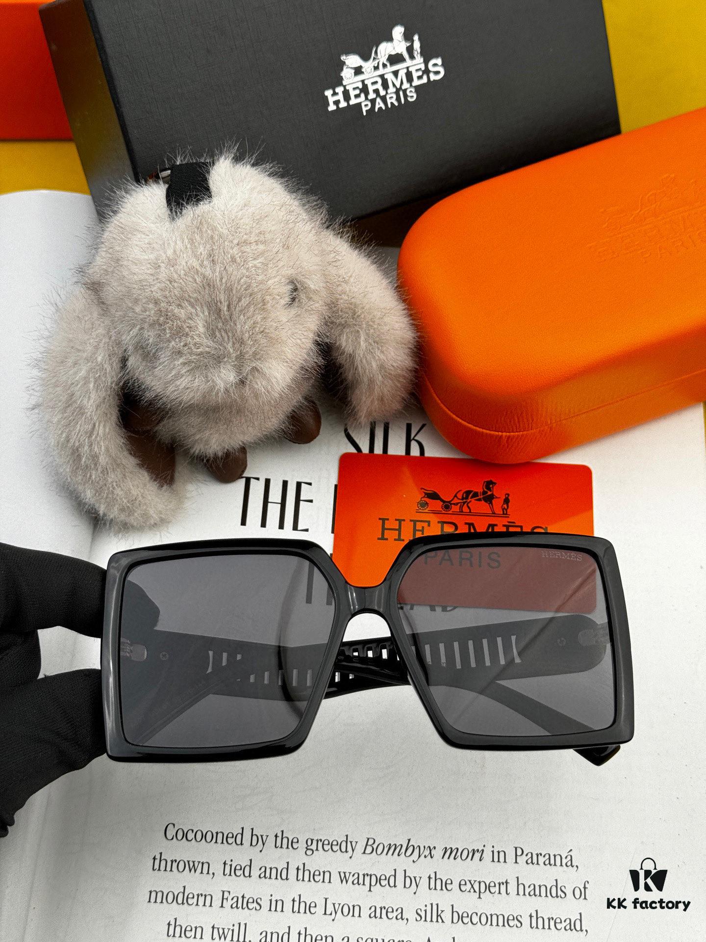 HERMES Spring 2025 New Arrival Original Luxury Square Sunglasses - High-Quality Authentic Design