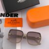 HERMES 2025 Spring New Arrival Original Release Famous Internet Hit Ultra Popular Blue Classic Luxury Fashion Square Sunglasses High-Quality Authentic H8303