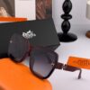HERMES 2025 Spring New Arrival Original Release Famous Internet Hit Ultra Popular Blue Classic Luxury Fashion Square Sunglasses High-Quality Authentic H8303