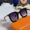 Hermes 2025 New Arrival Retro Square Unisex Sunglasses for Women, Slimming Frame for Round Faces, Fashionable Metal Hollow-out Temples, UV Protection
