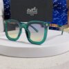 Hermes 2025 New Arrival Retro Square Unisex Sunglasses for Women, Slimming Frame with Metal Cut-out Temples, Fashionable UV-Protective Sunglasses