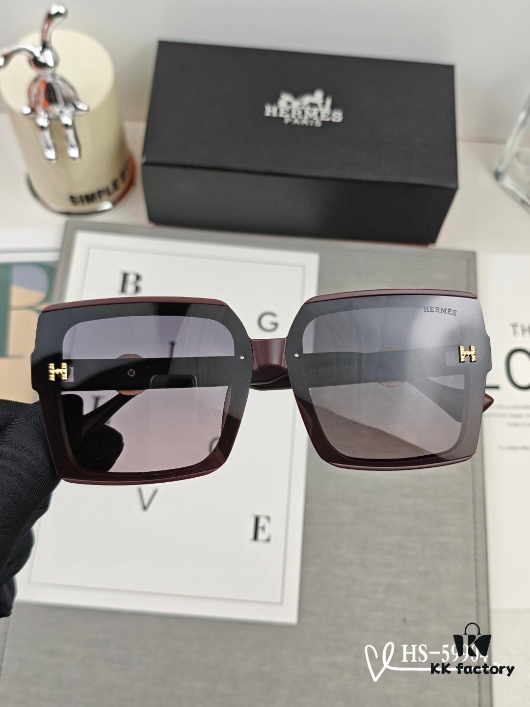 Hermès | New Arrival Sunglasses with Polarized Lenses, Lightweight TR90 Frame, UV Protection for Outdoor Travel and Driving