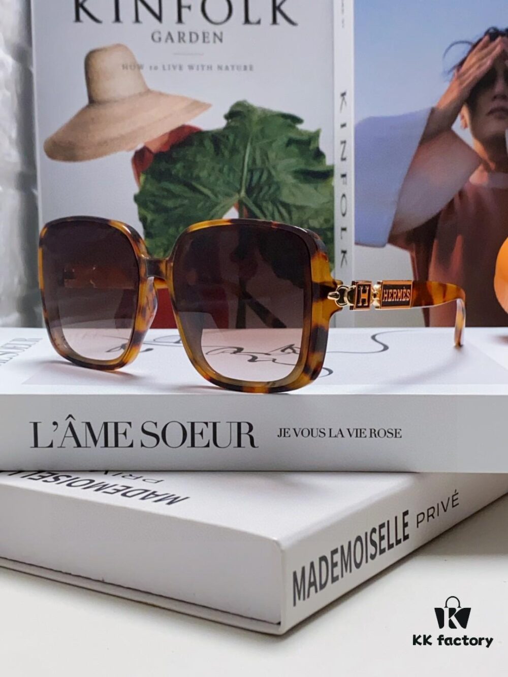 Hermes 2024 New Arrival Women's Oversized Round-Square Sunglasses with Polarized UV Protection for Driving, Face-Framing Sun Glasses