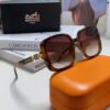 Hermes 2024 New Arrival Women's Oversized Round-Square Sunglasses with Polarized UV Protection for Driving, Face-Framing Sun Glasses