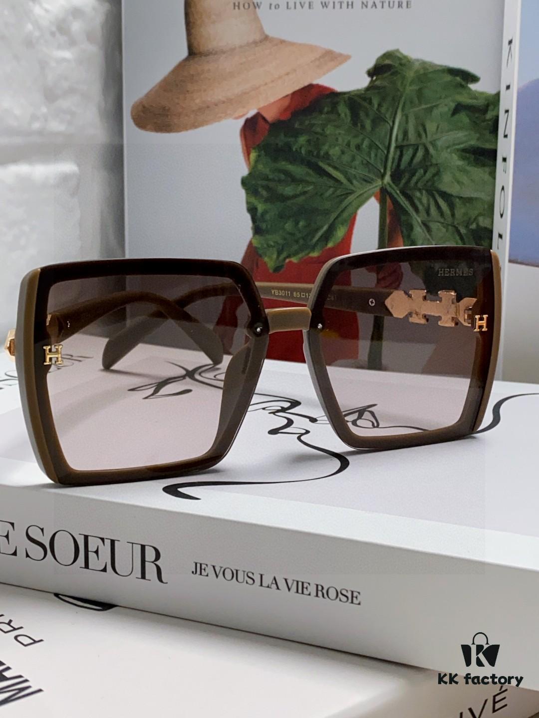 Hermes 2026 New Arrival Women's High-Definition Sunglasses with Premium Cut Frame and Imported Polylite Lenses