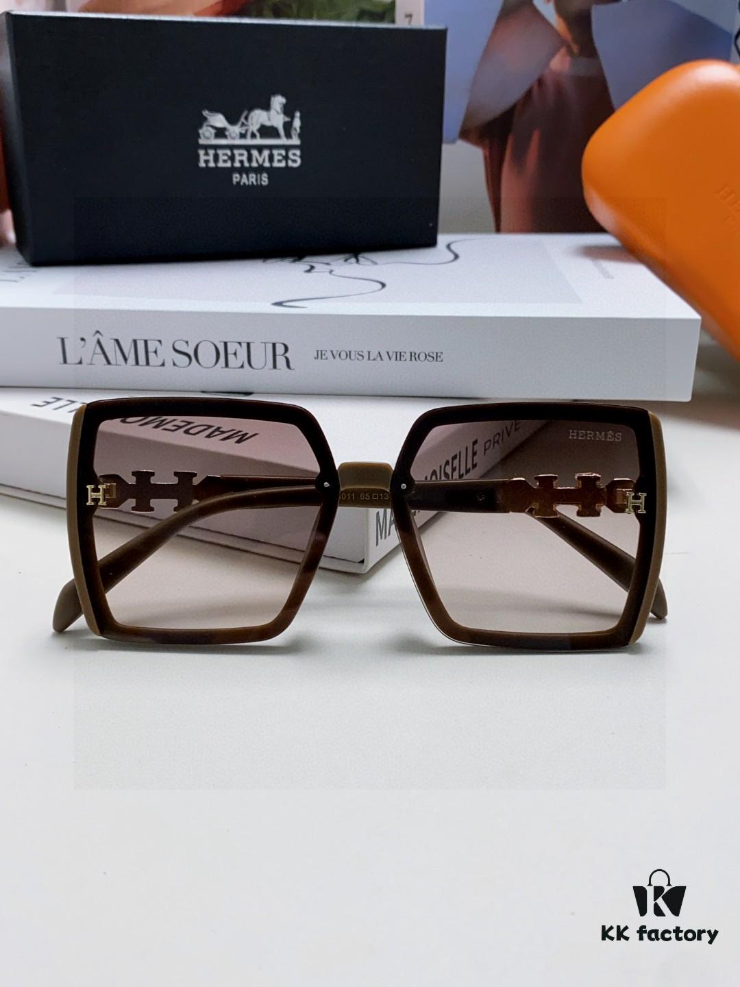 Hermes 2026 New Arrival Women's High-Definition Sunglasses with Premium Cut Frame and Imported Polylite Lenses