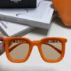 Hermes 2025 New Arrival Retro Square Unisex Sunglasses for Women, Slimming Design for Round Faces, Fashionable Metal-Frame with Hollowed Temples, UV Protection