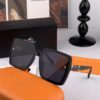 HERMES 2025 Spring New Arrival Original Release Famous Internet Influencer Ultra Popular Luxury Square Sunglasses Classic Full-Frame Design High-Quality Authentic Brand Model: H1301