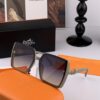 HERMES 2025 Spring New Arrival Original Release Famous Internet Influencer Ultra Popular Luxury Square Sunglasses Classic Full-Frame Design High-Quality Authentic Brand Model: H1301