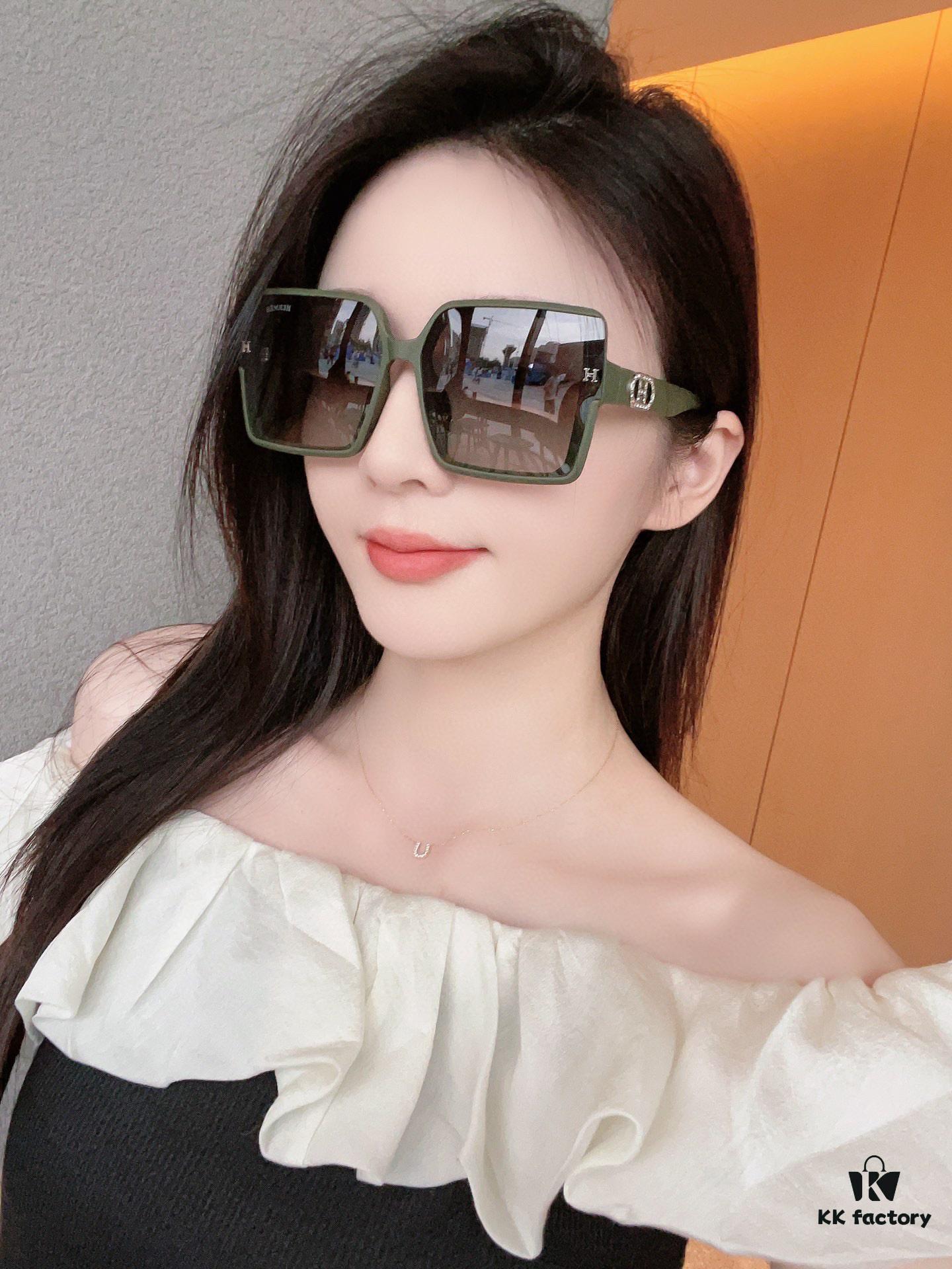 Polarized Series Sunglasses HERMES Original Release H6107 Luxury Square Frame Sunglasses