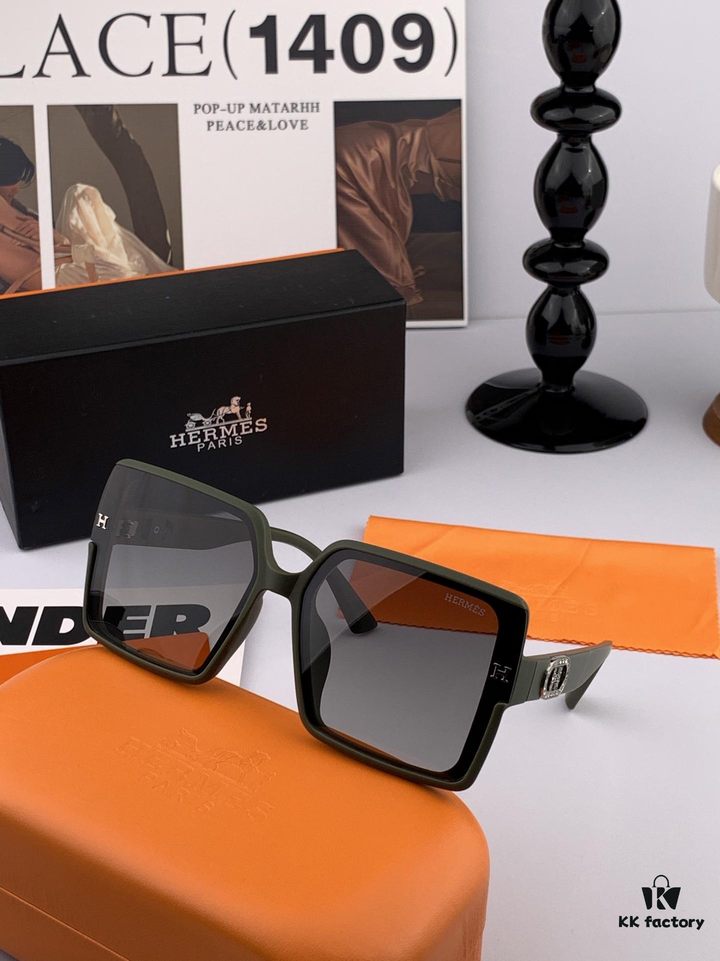Polarized Series Sunglasses HERMES Original Release H6107 Luxury Square Frame Sunglasses