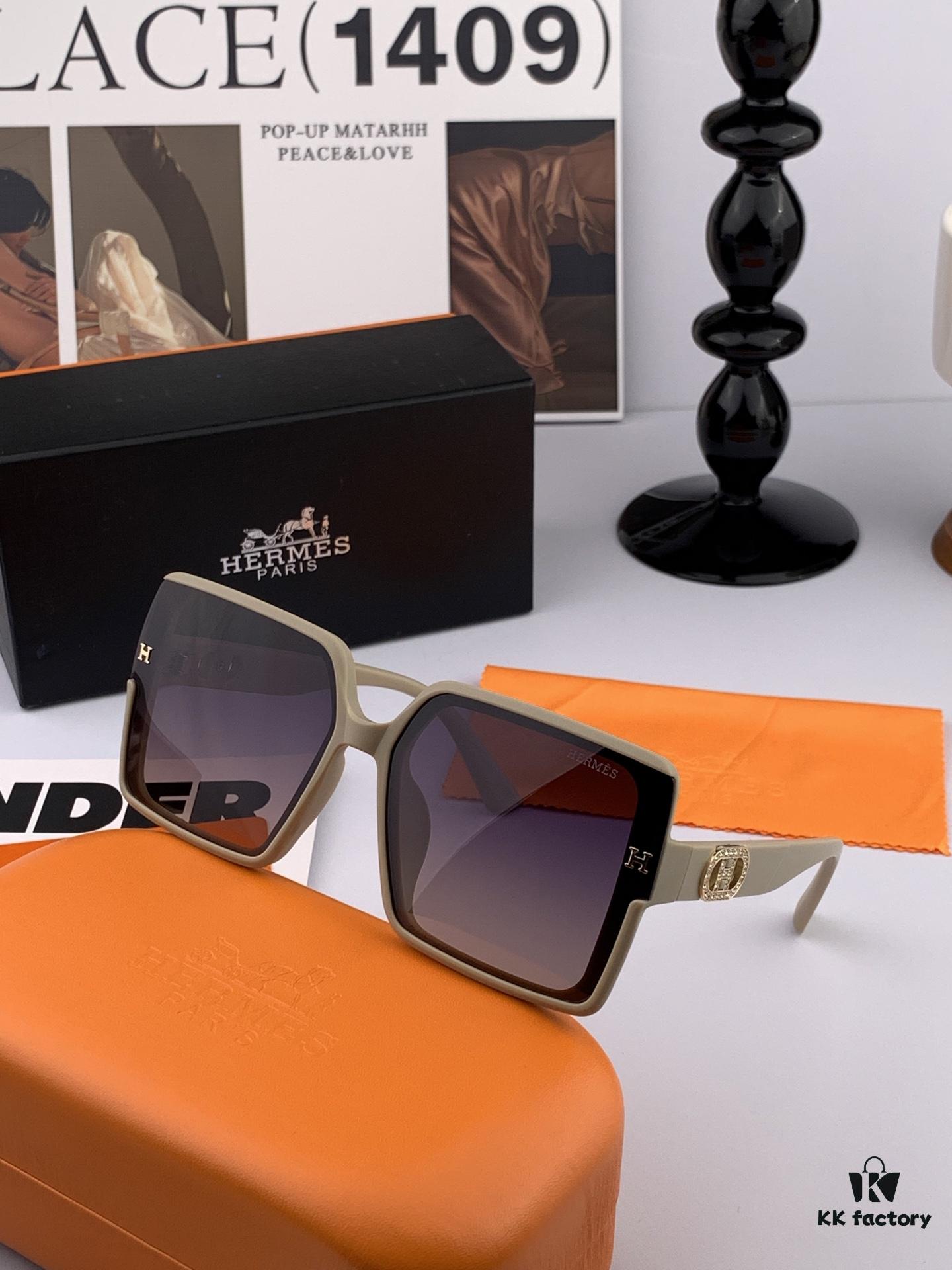 Polarized Series Sunglasses HERMES Original Release H6107 Luxury Square Frame Sunglasses